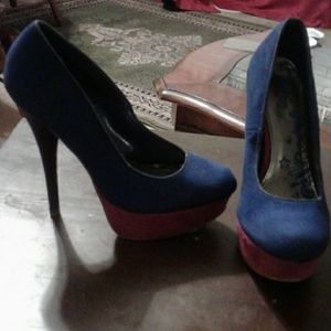 5 inch colorful suede shoes Size 6